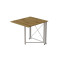 Стол-книжка трансформер Орион 1 Ferrum-decor 750x810x730 Белый металл ДСП Дуб Артизан 16 мм (FRD-104609)