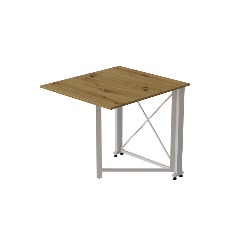 Стол-книжка трансформер Орион 1 Ferrum-decor 750x810x730 Белый металл ДСП Дуб Артизан 16 мм (FRD-104609)