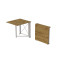 Стол-книжка трансформер Орион 1 Ferrum-decor 750x810x730 Белый металл ДСП Дуб Артизан 16 мм (FRD-104609)