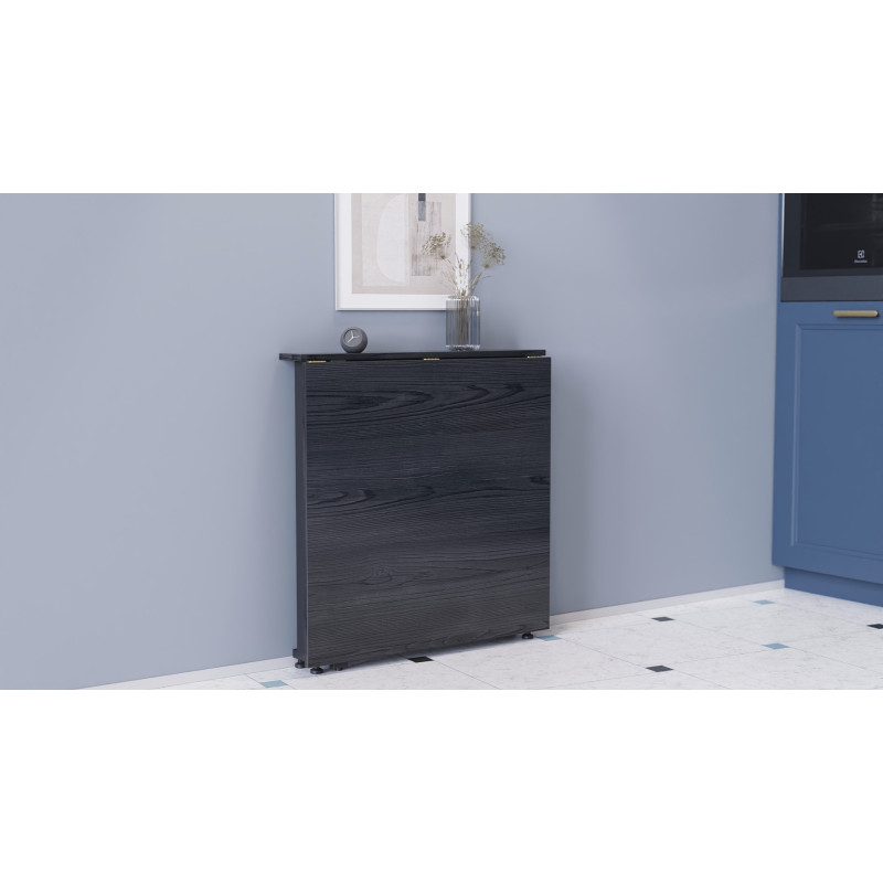 Стол-книжка трансформер Орион 1 Ferrum-decor 750x810x730 Черный металл ДСП Сосна Кембра 16 мм (FRD-104599)
