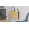 Обеденный стол-трансформер Ника настенный Ferrum-decor 420x900x500 Черный металл ДСП Дуб Артизан 16 мм (FRD-105169)