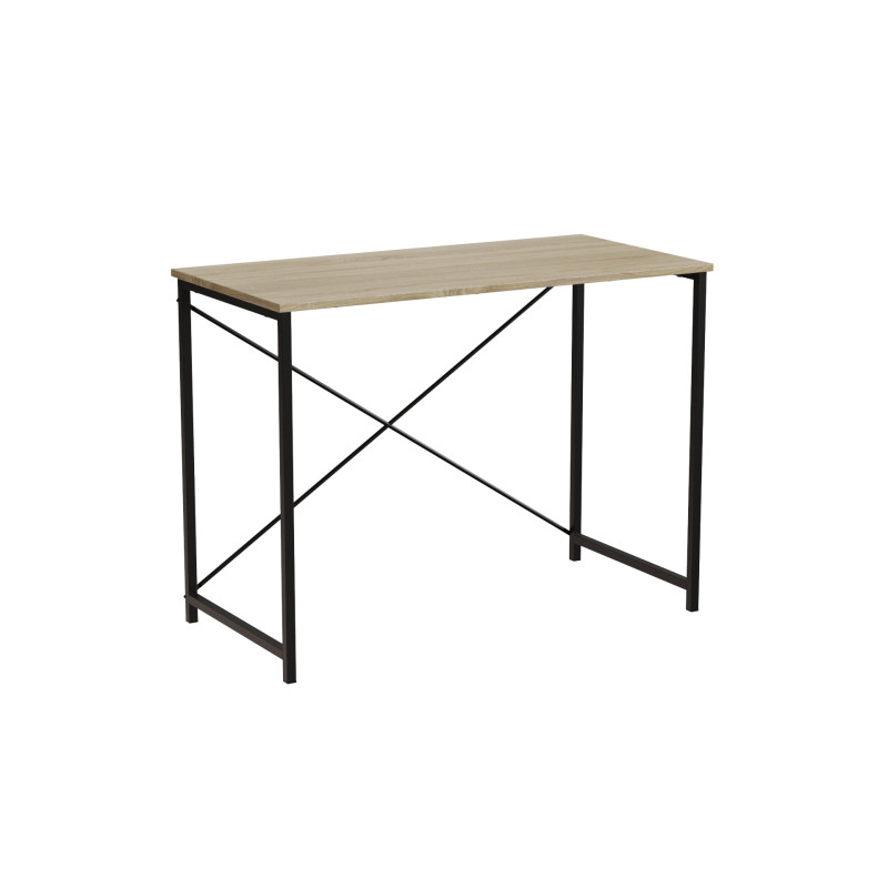 Стіл письмовий Line Лайт Ferrum-decor 750x1000x500 Чорний метал ДСП Дуб Сонома 16 мм (FRD-104839)