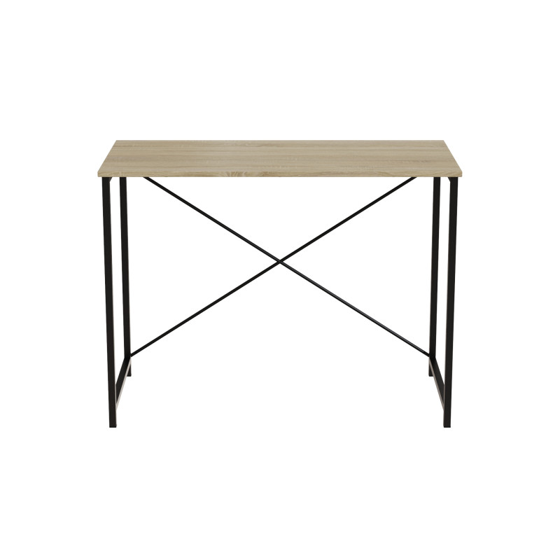 Стіл письмовий Line Лайт Ferrum-decor 750x1000x500 Чорний метал ДСП Дуб Сонома 16 мм (FRD-104839)