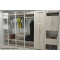 Шкаф Гардероб Уни секция 1 серии Конект Ferrum-decor 220x60x50см Белый металл ДСП Дуб Сонома 32 мм (FRD-104509)