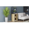 Стол-тумба трансформер Смарт 3/2 с этажеркой Ferrum-decor 1430x1450x600 Черный металл ДСП Дуб Сонома 16 мм (FRD-105119)