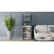 Стол-тумба трансформер Смарт 3/1 с этажеркой Ferrum-decor 1430x1450x500 Черный металл ДСП Белое 16 мм (FRD-105109)