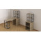 Стол-тумба трансформер Смарт 3/2 с этажеркой Ferrum-decor 1430x1450x600 Черный металл ДСП Дуб Сонома 16 мм (FRD-105119)