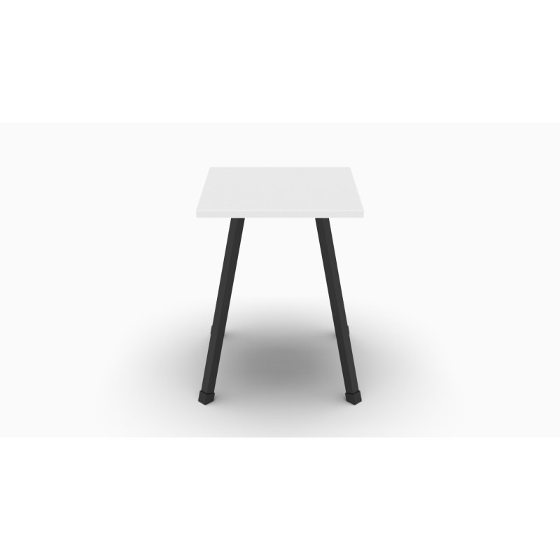 Табурет кухонний Ferrum-decor 430x320x320 Чорний метал ДСП Біле 16 мм (FRD-104639)