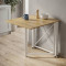 Стол-книжка трансформер Орион 1 Ferrum-decor 750x810x730 Белый металл ДСП Дуб Артизан 16 мм (FRD-104609)