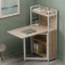 Стол книжка с этажеркой Практик 1 Ferrum-decor 1200x640x990 Белый металл ДСП Дуб Сан-Марино 16 мм (FRD-104619)