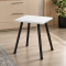Табурет кухонний Ferrum-decor 430x320x320 Чорний метал ДСП Біле 16 мм (FRD-104639)