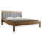 Односпальне дерев'яне ліжко Mebigrand Пекін П1 Горіх світлий/Аляска 93 (Сірий) 90х200 см (MBG-17735)