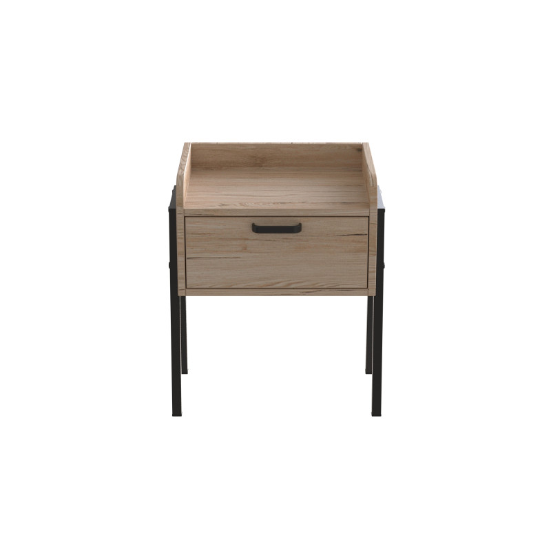 Тумба модульна Ferrum-decor Бетті 540x450x320 метал Чорний ДСП Дуб Сан-Марино 16 мм (FRD-105508)
