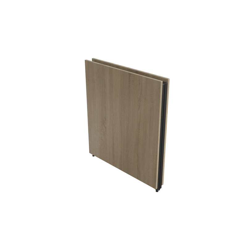 Стол трансформер книга Панама Ferrum-decor 75x148x68 Черный металл ДСП Дуб Сонома 16 мм (FRD-106828)