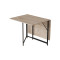 Стол трансформер книжка Вуди Ferrum-decor 75x130x90 Черный металл ДСП Дуб Сан-Марино 16 мм (FRD-106748)
