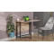 Стол трансформер книжка Вуди Ferrum-decor 75x130x90 Черный металл ДСП Дуб Сан-Марино 16 мм (FRD-106748)