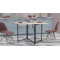 Стол трансформер книжка Вуди Ferrum-decor 75x130x90 Черный металл ДСП Дуб Сан-Марино 16 мм (FRD-106748)