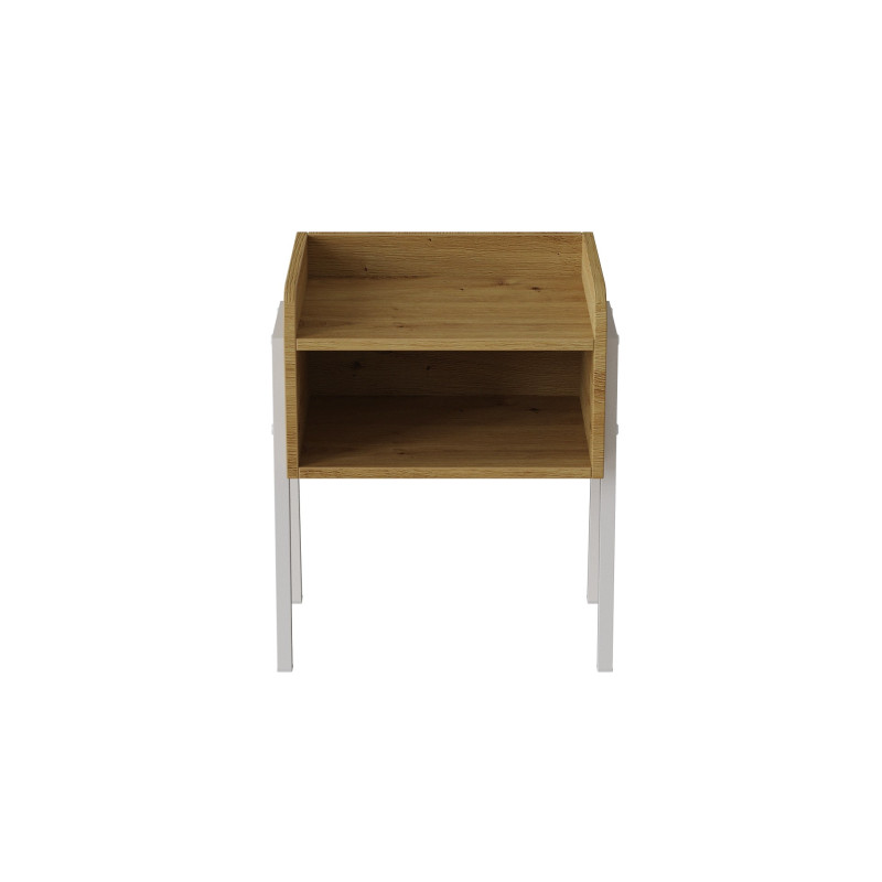 Тумба модульна Ferrum-decor Джузі 540x450x320 метал Білий ДСП Дуб Дуб Артизан 16 мм (FRD-102980)