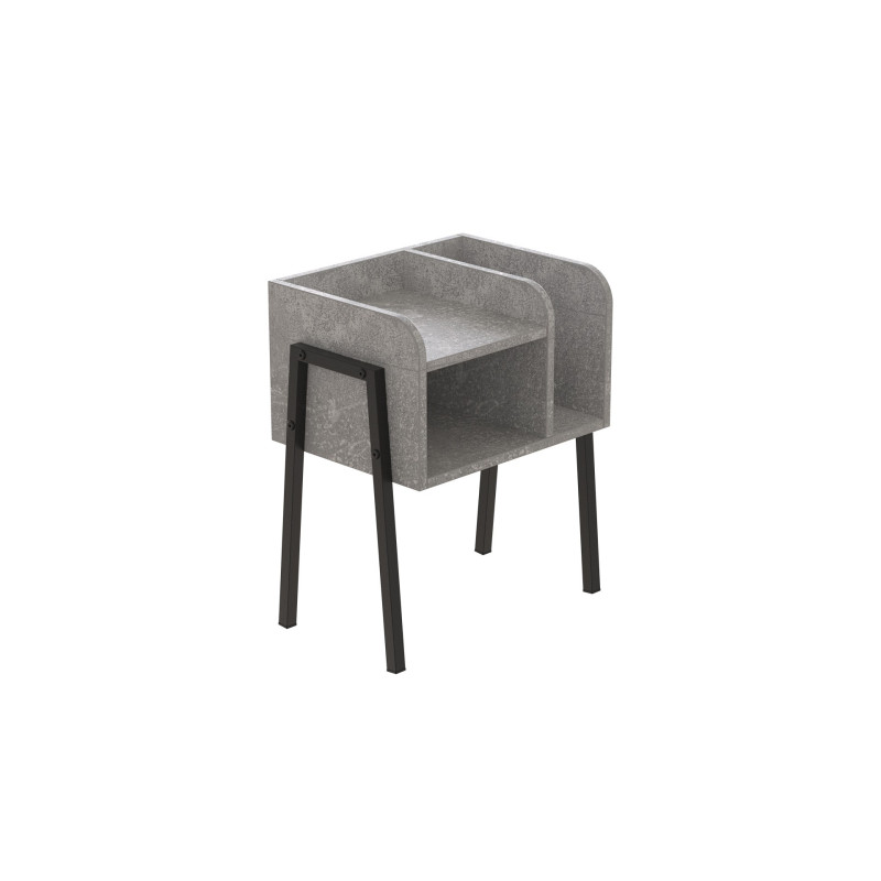 Тумба модульна Ferrum-decor Амелі 540x450x320 метал Чорний ДСП Бетон 16 мм (FRD-103010)