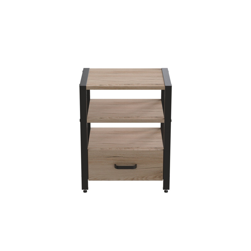 Тумба універсальна Ferrum-decor Вів'єн 1/1 50x41x40 чорний ДСП Дуб Сан-Марино 16мм (FRD-104140)