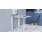 Стол-книжка трансформер Орион 1 Ferrum-decor 750x810x730 Белый металл ДСП Бетон 16 мм (FRD-104610)