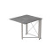 Стол-книжка трансформер Орион 1 Ferrum-decor 750x810x730 Белый металл ДСП Бетон 16 мм (FRD-104610)