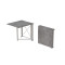 Стол-книжка трансформер Орион 1 Ferrum-decor 750x810x730 Белый металл ДСП Бетон 16 мм (FRD-104610)