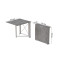 Стол-книжка трансформер Орион 1 Ferrum-decor 750x810x730 Белый металл ДСП Бетон 16 мм (FRD-104610)
