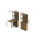 Стіл книжка з етажеркою Практик 2 Ferrum-decor 1555x640x990 Чорний метал ДСП Дуб Артизан 16 мм (FRD-104630)