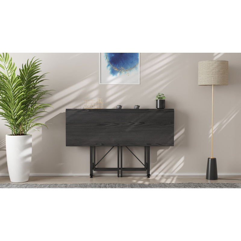 Стол-книжка трансформер Спайдер Ferrum-decor 750x1150x880 Черный металл ДСП Сосна Кембра 16 мм (FRD-105090)