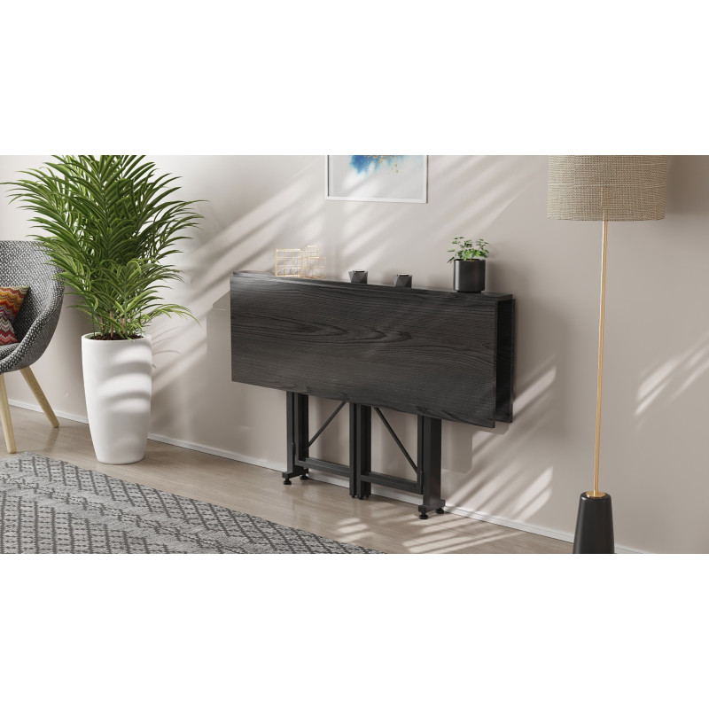 Стол-книжка трансформер Спайдер Ferrum-decor 750x1150x880 Черный металл ДСП Сосна Кембра 16 мм (FRD-105090)