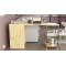 Стол-тумба трансформер Смарт 2/1 Ferrum-decor 750x1450x500 Черный металл ДСП Дуб Артизан 16 мм (FRD-105100)