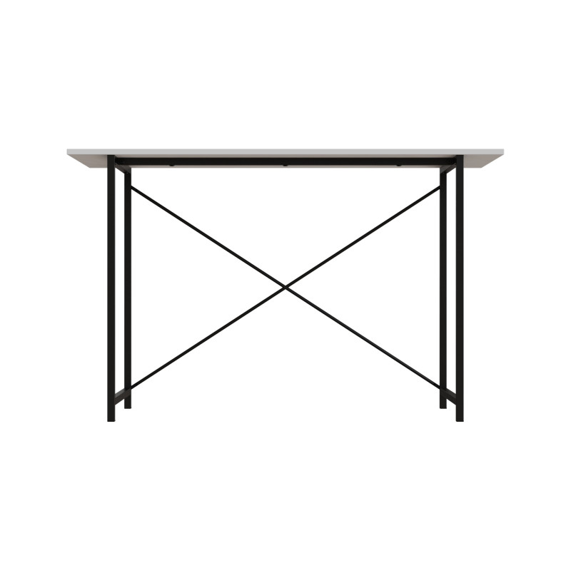 Стіл письмовий Line Лайт Ferrum-decor 750x1200x500 Чорний метал ДСП Біле 16 мм (FRD-104850)