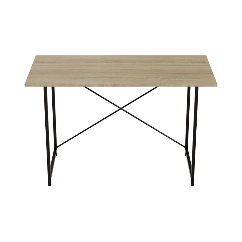 Стіл письмовий Line Лайт Ferrum-decor 750x1200x600 Чорний метал ДСП Дуб Сонома 16 мм (FRD-104860)