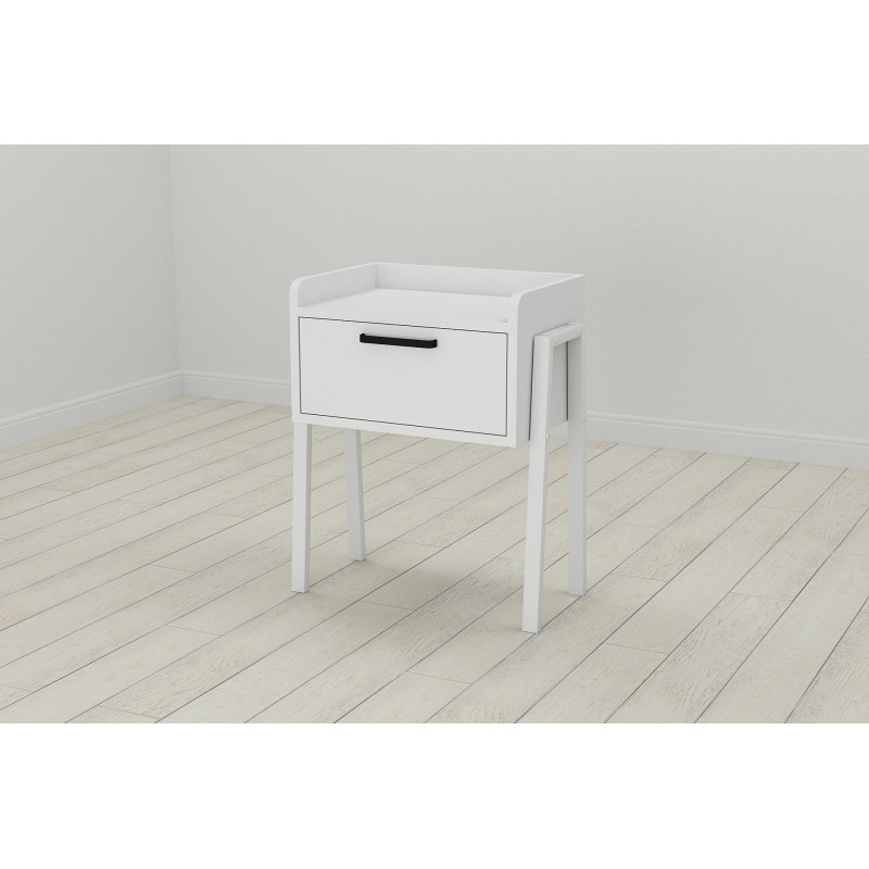 Тумба модульна Ferrum-decor Бетті 540x450x320 метал Білий ДСП Біле 16 мм (FRD-102990)
