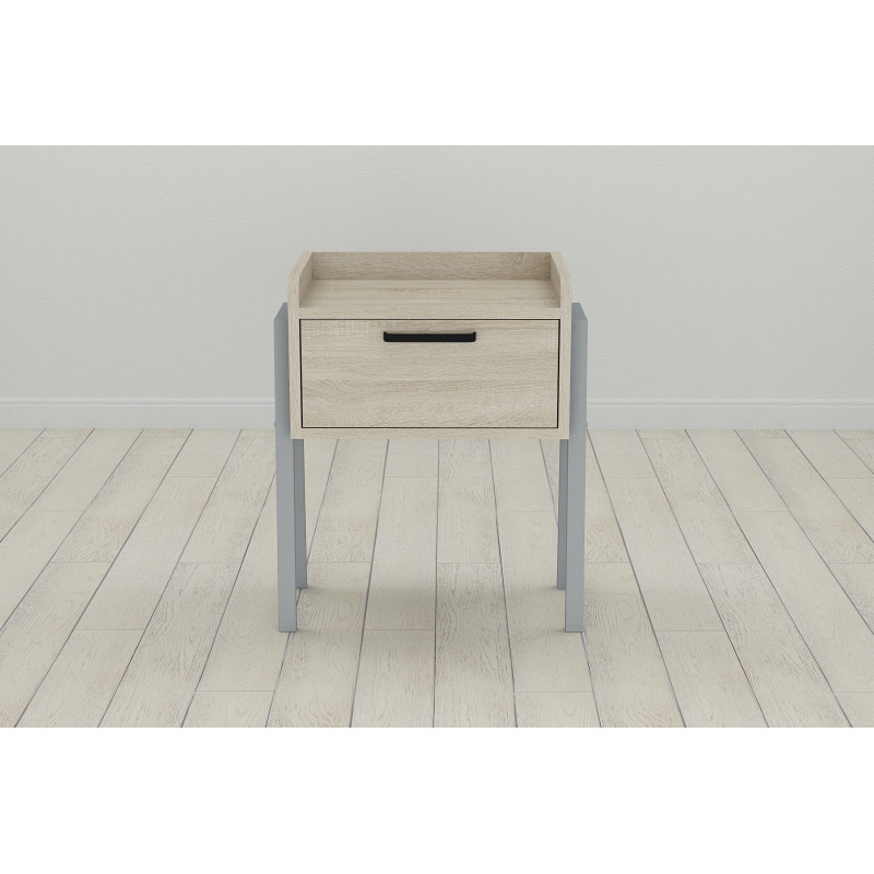 Тумба модульна Ferrum-decor Бетті 540x450x320 метал Сірий ДСП Сонома 16 мм (FRD-103000)