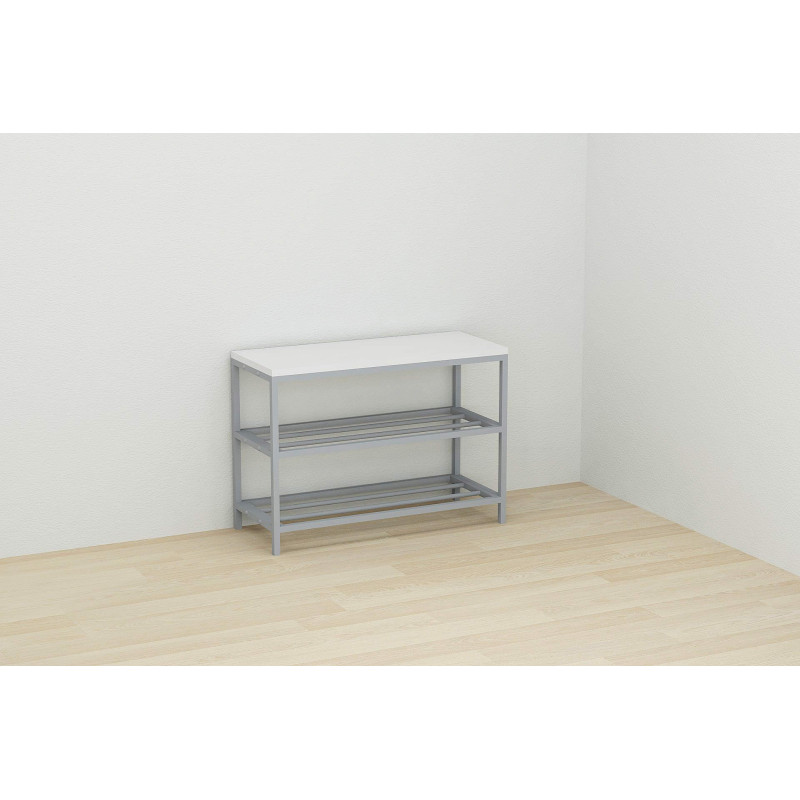 Банкетка универсальная Ferrum-decor Слайм 45x63x26 серый ДСП Белое 16мм (FRD-104080)