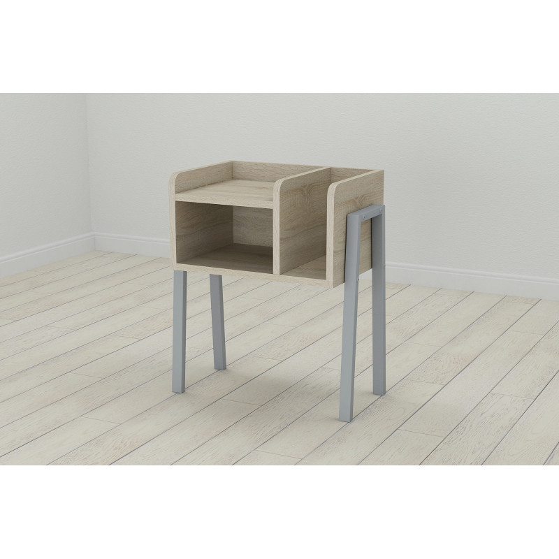 Тумба модульна Ferrum-decor Амелі 540x450x320 метал Сірий ДСП Сонома 16 мм (FRD-103020)