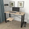 Письмовий стіл Ferrum-decor Драйв 750x1000x600 Чорний метал ДСП Дуб Сонома 16 мм (FRD-103090)