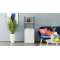 Стол-тумба трансформер Смарт 4/2 с этажеркой Ferrum-decor 1430x1450x600 Черный металл ДСП Белое 16 мм (FRD-105130)