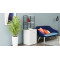 Стол-тумба трансформер Смарт 4/2 с этажеркой Ferrum-decor 1430x1450x600 Черный металл ДСП Белое 16 мм (FRD-105130)