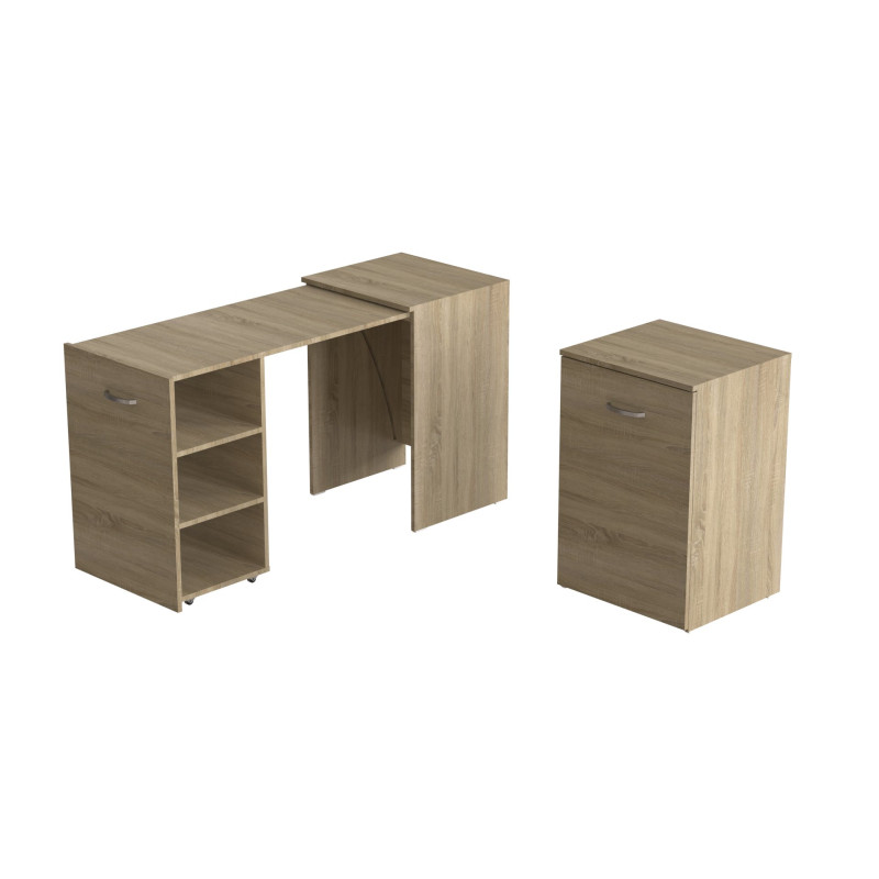 Стіл-тумба трансформер Смарт 1/1 Ferrum-decor 750x1450x500 ДСП Дуб Сонома 16 мм (FRD-105070)