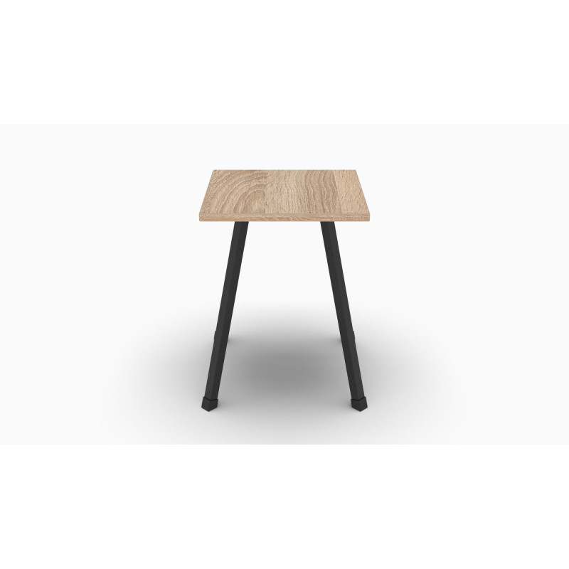 Табурет кухонный Ferrum-decor 430x320x320 Черный металл ДСП Дуб Сонома 16 мм (FRD-104640)