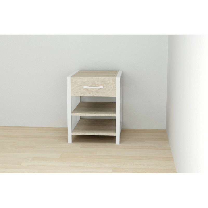 Тумба універсальна Ferrum-decor Вів'єн 1/2 50x41x40 білий ДСП Дуб Сонома 16мм (FRD-104130)