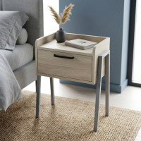 Тумба модульна Ferrum-decor Бетті 540x450x320 метал Сірий ДСП Сонома 16 мм (FRD-103000)