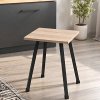 Табурет кухонный Ferrum-decor 430x320x320 Черный металл ДСП Дуб Сонома 16 мм (FRD-104640)