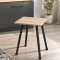 Табурет кухонный Ferrum-decor 430x320x320 Черный металл ДСП Дуб Сонома 16 мм (FRD-104640)