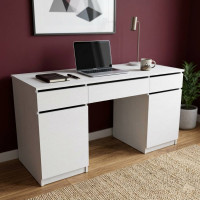 Стіл комп'ютерний Віто 2 Ferrum-decor 750x1400x500 ДСП Біле 16 мм (FRD-104830)