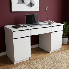 Стіл комп'ютерний Віто 2 Ferrum-decor 750x1400x500 ДСП Біле 16 мм (FRD-104830)