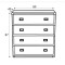 Комод в спальню ВМК (БРВ) Індіана JKOM4S/80 Сосна арізонська (BRW-1578)